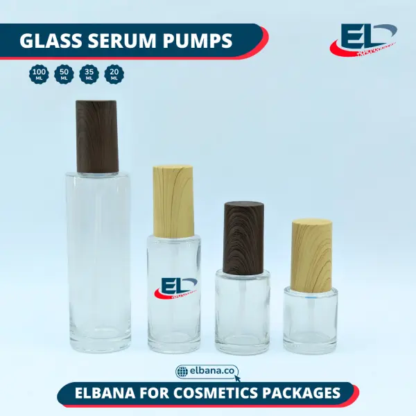 Glass Serum Pumps - clear bottle