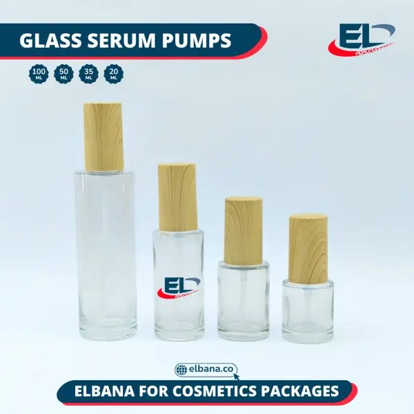 Glass Serum Pumps - clear bottle