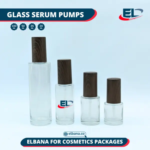 Glass Serum Pumps - clear bottle