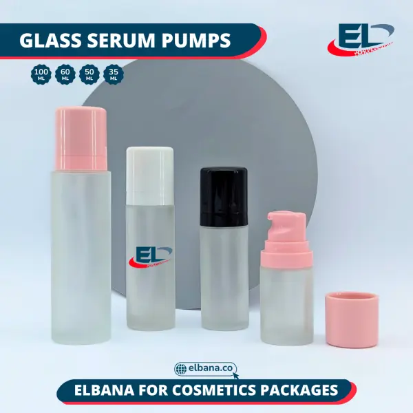Glass Serum Pumps - Frosted Bottle
