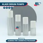 Glass Serum Pumps - Frosted Bottle