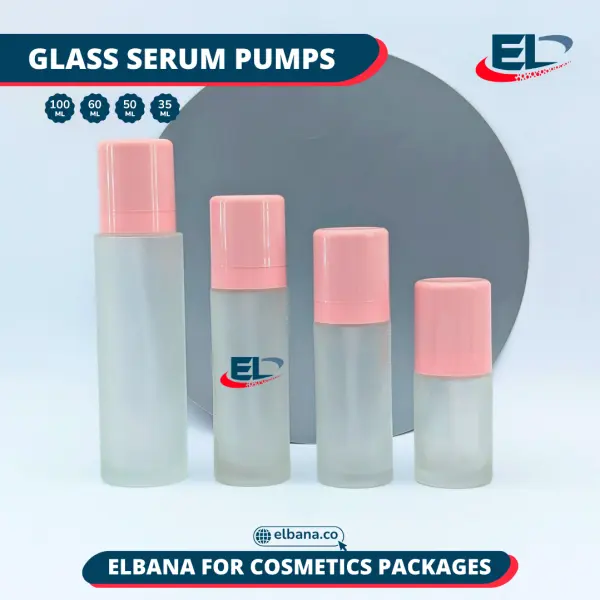 Glass Serum Pumps - Frosted Bottle
