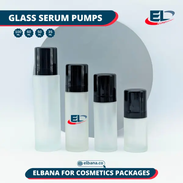 Glass Serum Pumps - Frosted Bottle