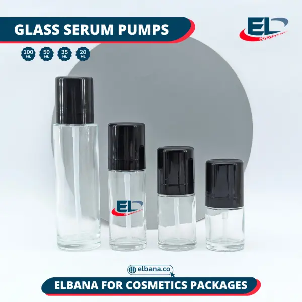 Glass Serum Pumps - Clear Bottle