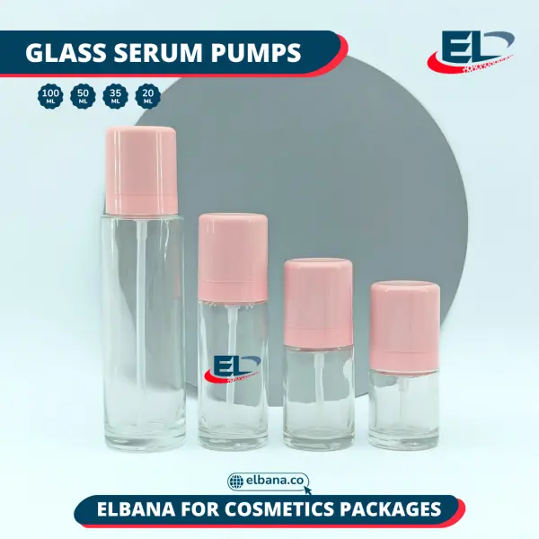 Glass Serum Pumps - Clear Bottle