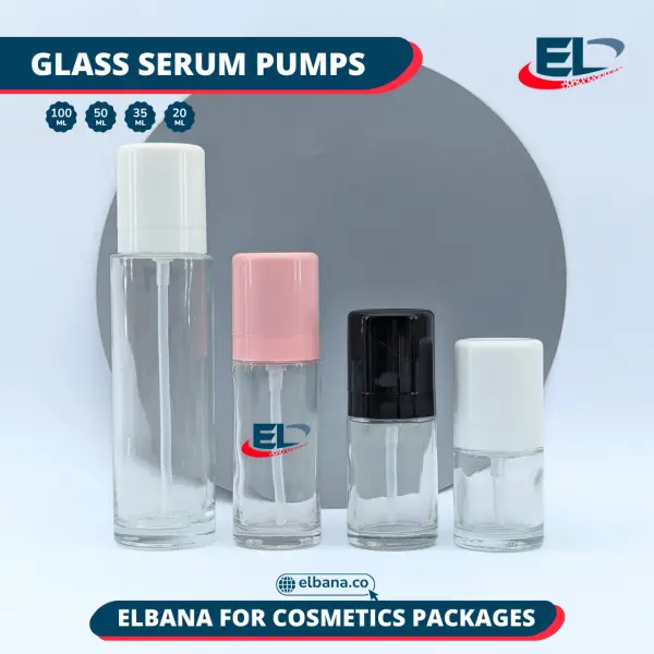 Glass Serum Pumps - Clear Bottle