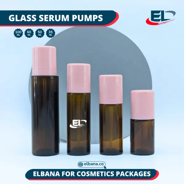Glass Serum Pumps - Amber Bottle