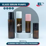 Glass Serum Pumps - Amber Bottle