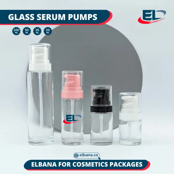 Glass Serum Pumps - Clear Bottle