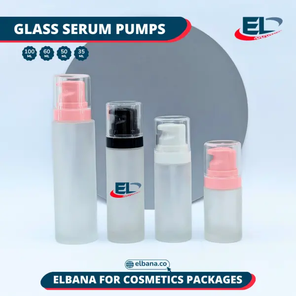Glass Serum Pumps - Frosted Bottle