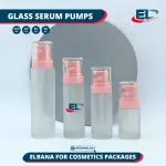 Glass Serum Pumps - Frosted Bottle