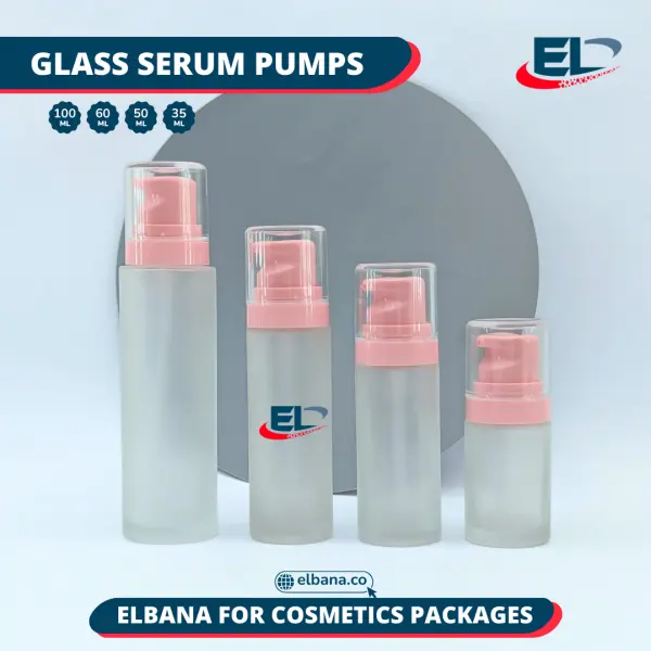 Glass Serum Pumps - Frosted Bottle