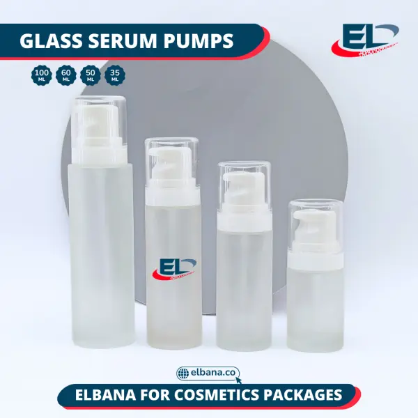 Glass Serum Pumps - Frosted Bottle