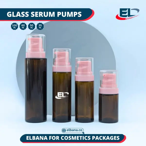 Glass Serum Pumps - Amber Bottle