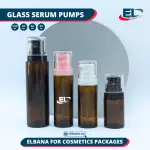 Glass Serum Pumps - Amber Bottle