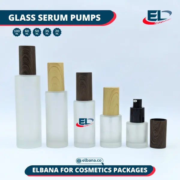 Glass Serum Pumps - Frosted Bottle