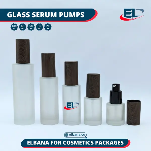Glass Serum Pumps - Frosted Bottle
