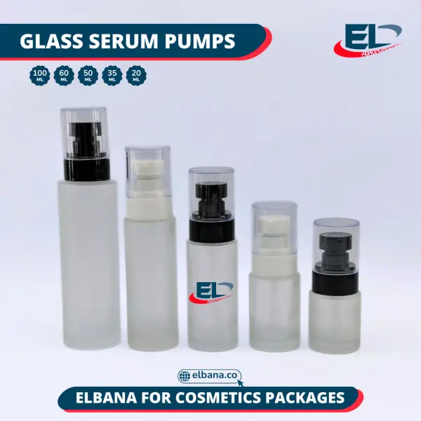 Glass Serum Pumps - Frosted Bottle