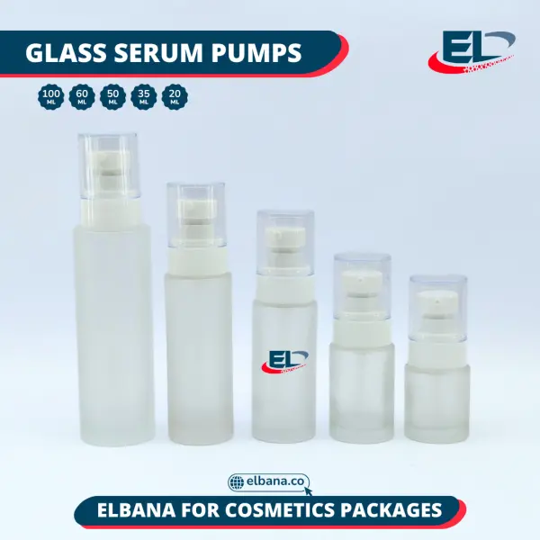 Glass Serum Pumps - Frosted Bottle