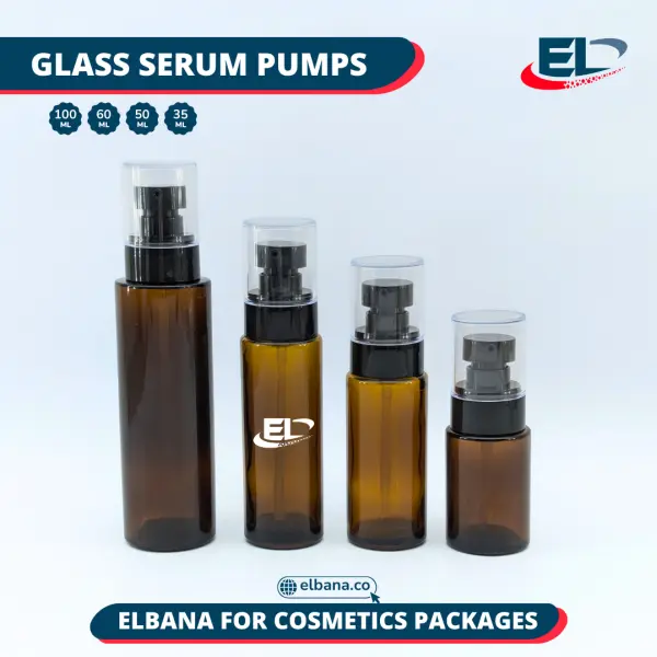 Glass Serum Pumps - Amber Bottle
