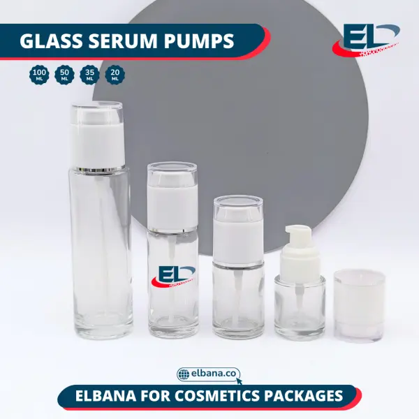 Glass Serum Pumps - Clear Bottle