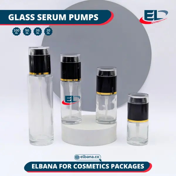 Glass Serum Pumps - Clear Bottle