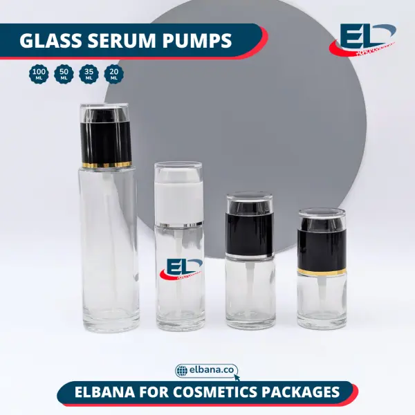 Glass Serum Pumps - Clear Bottle