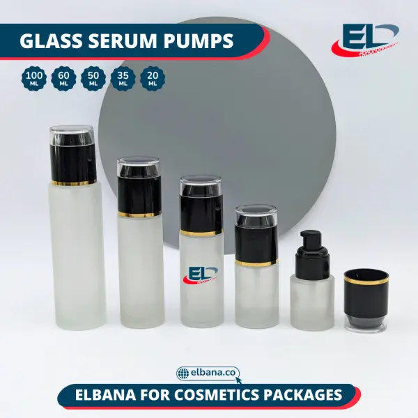 Glass Serum Pumps - Frosted Bottle