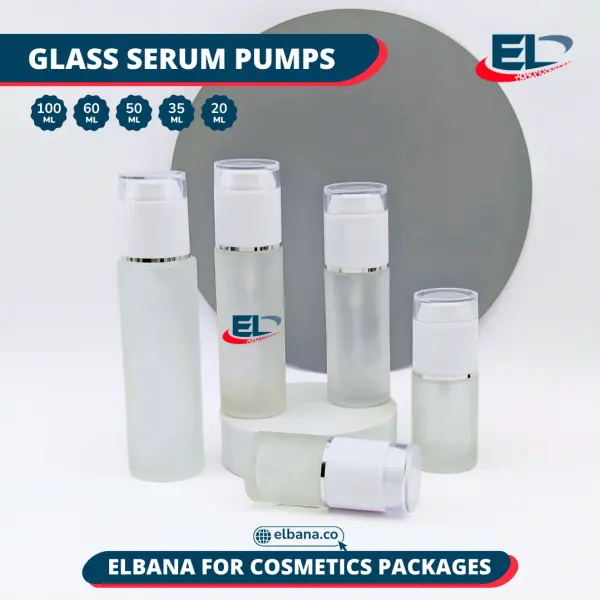 Glass Serum Pumps - Frosted Bottle
