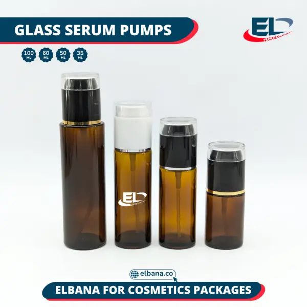 Glass Serum Pumps - Amber Bottle