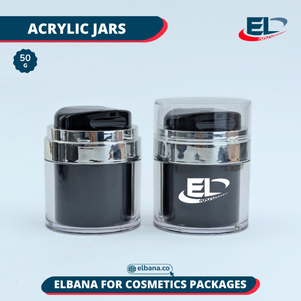 Black Airless Jars Acrylic