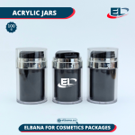 Black Airless Jars Acrylic