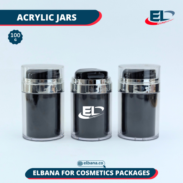 Black Airless Jars Acrylic