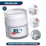 White Airless Jars Acrylic - 50G
