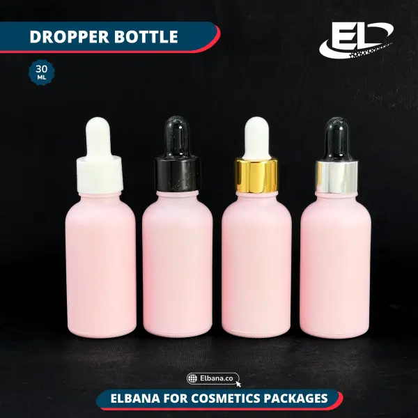 Dropper Bottles (Neck 18) Packaging - Pink Bottle 30ML