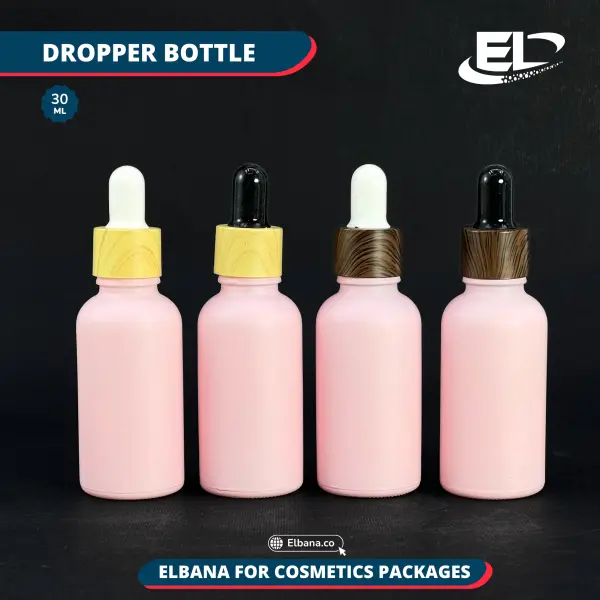 Dropper Bottles (Neck 18) Packaging - Pink Bottle 30ML