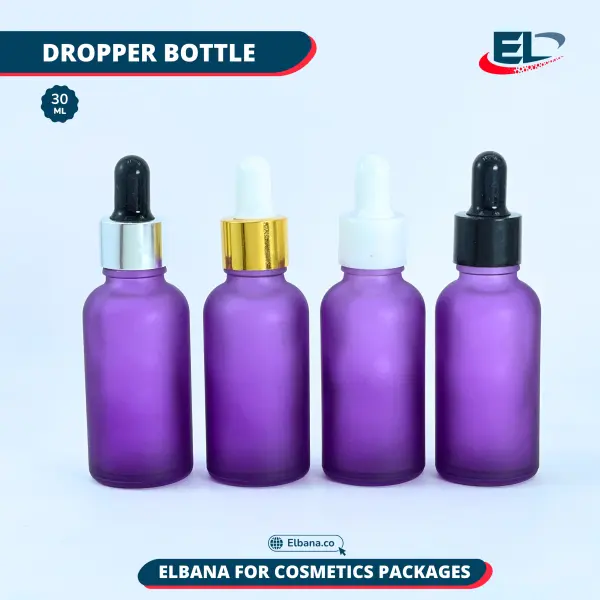Dropper Bottles (Neck 18) Packaging - purple Bottle 30ML